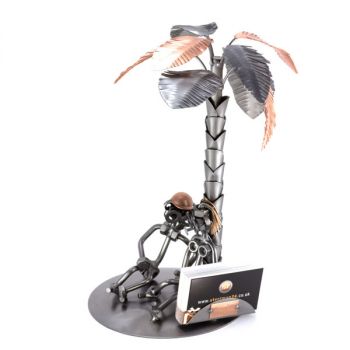 PALMENPAAR MIT VISITENKARTEN-HALTER