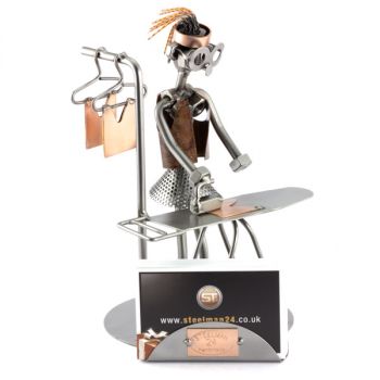 BÜGELBRETT MIT VISITENKARTEN-HALTER