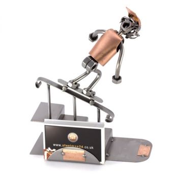 SKATEBOARD TREPPENGELÄNDER MIT VISITENKARTEN-HALTER