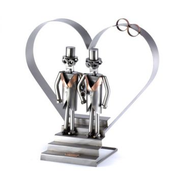 HOCHZEITSPAAR MANN+MANN MIT HERZ XXL