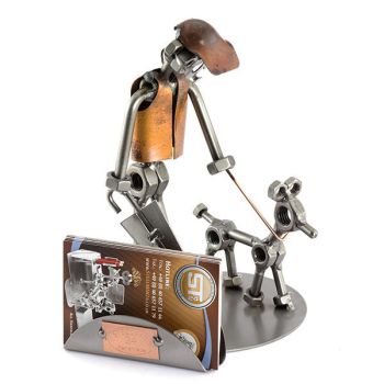 ICH UND MEIN HUND MIT VISITENKARTEN-HALTER