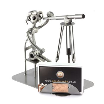 ASTRONOM MIT VISITENKARTEN-HALTER