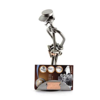 POLIZIST MIT VISITENKARTEN-HALTER