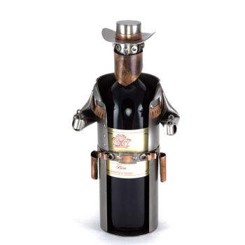 WEINFLASCHENHALTER COWBOY MIT 2 PISTOLEN