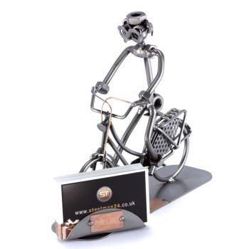 HOLLANDRAD MIT MANN MIT VISITENKARTEN-HALTER