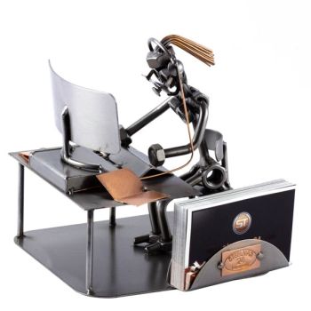 CALL CENTER AGENT MIT VISITENKARTENHALTER