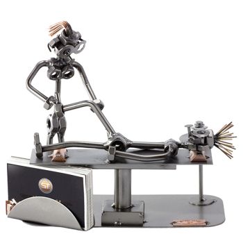 PHYSIOTHERAPEUTIN MIT VISITENKARTEN-HALTER